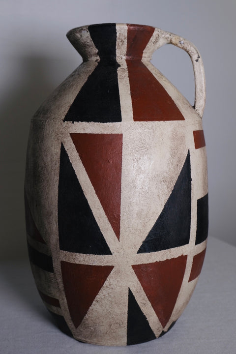 Vintage Rust Abstract Studio Pot Planter Vessel