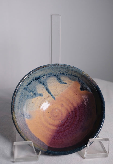 Vintage Small Jun-type Purple Flushed Stoneware Bowl