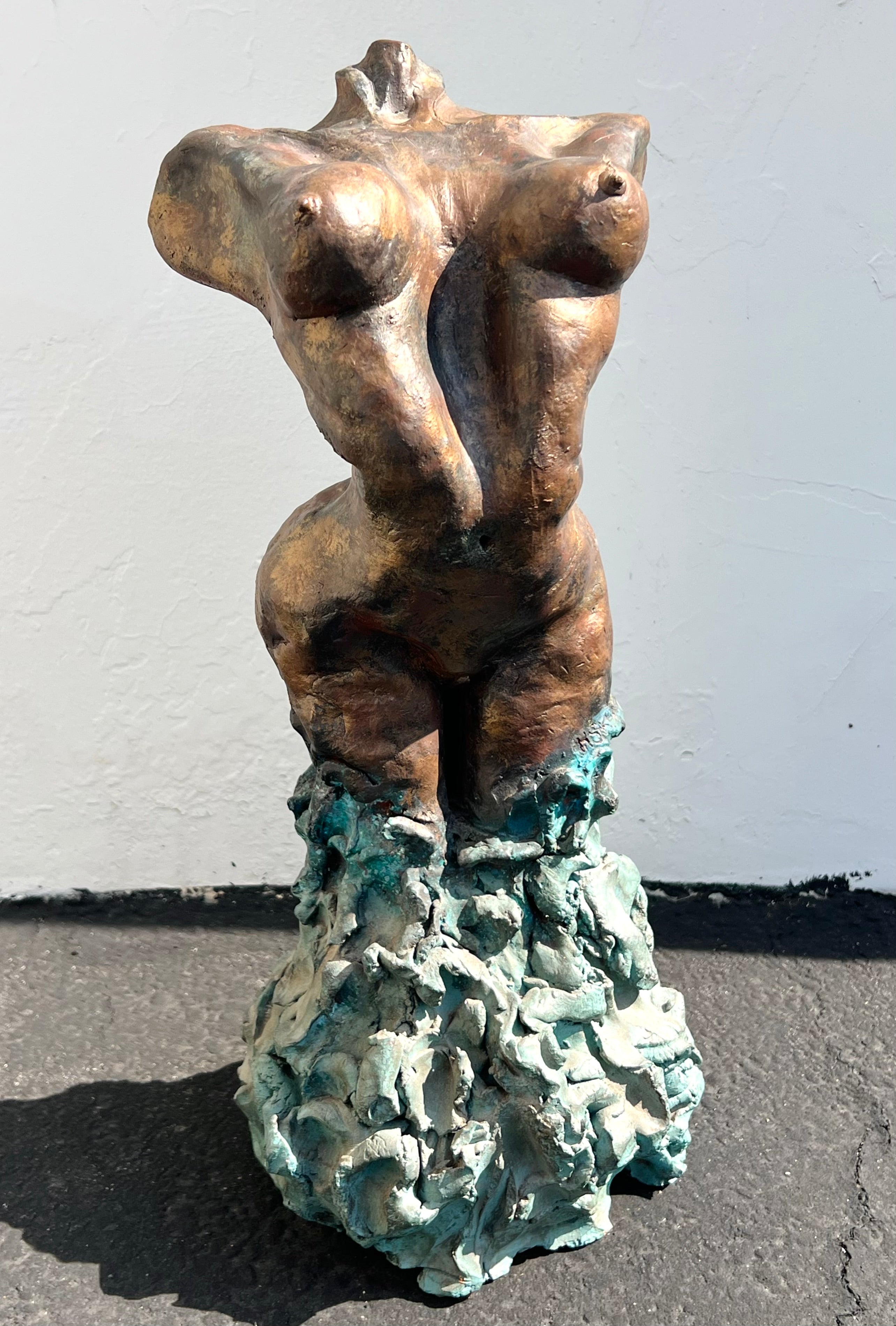 Brutalist Bronze Women Figure Bust (Vintage)
