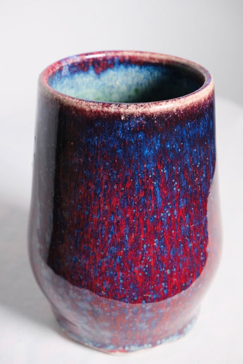 Vintage Blue/Magenta MCM Vase/Cup