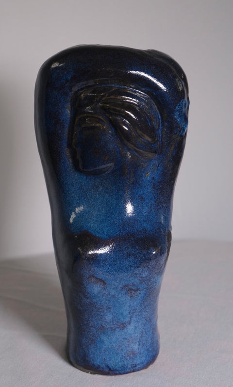 Blue Hand-thrown Studio Pot