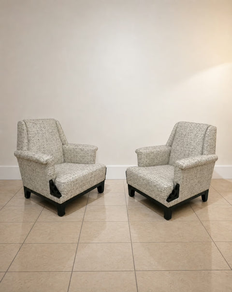 Pair of Mid-Century Low Chairs Asian Chairs