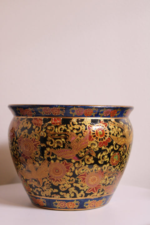 Vintage Chinese Phoenix Cachepot / Jardinière