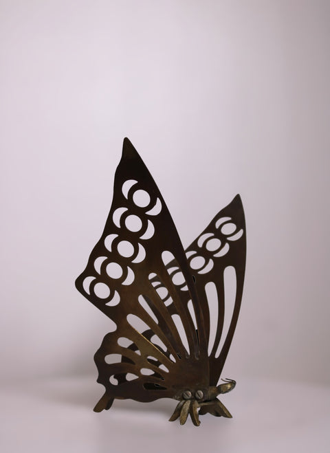 Vintage Mid-Century Brass Butterfly Sculpture