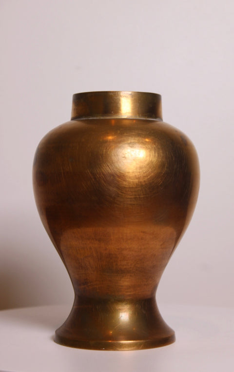 Rounded Brass Urn Vase