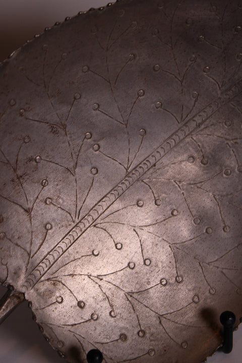 Large Brutalist Brass Leaf Tray