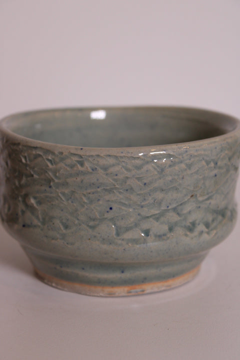 Pair of Celadon Studio Pottery Tea Bowls