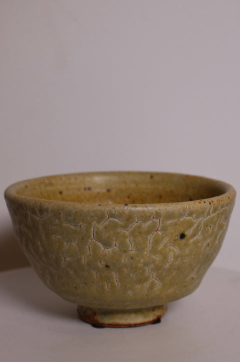 Olive Crackle Glaze Studio Pottery Bowl