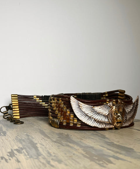 Vintage Winged Lion Statement Belt