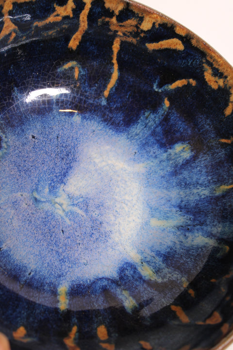 Signed Cobalt Studio Pottery Bowl 2002