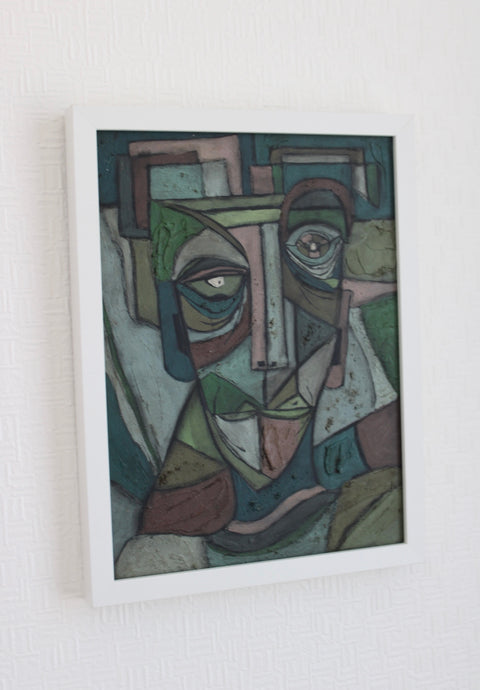 Angela Dickerson Green Gaze Original Framed Artwork