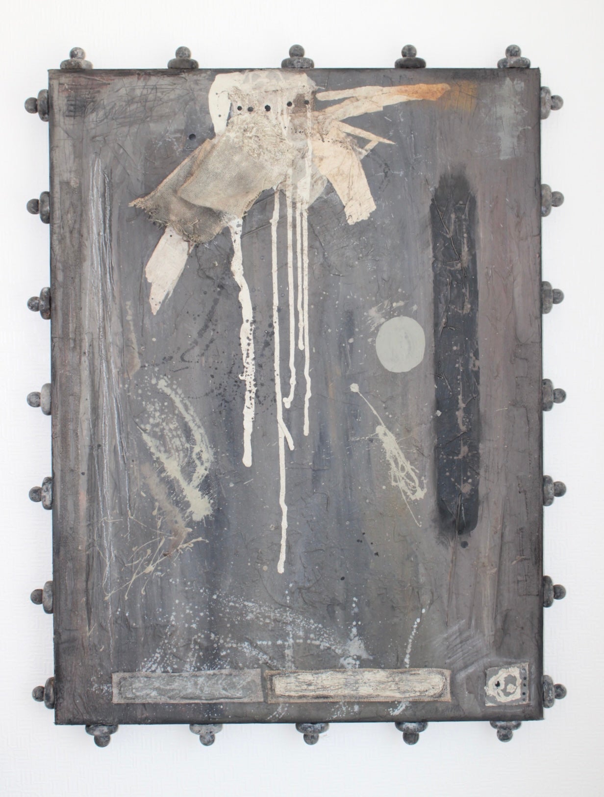 Angela Dickerson Industrial Gray Field Original Framed Artwork