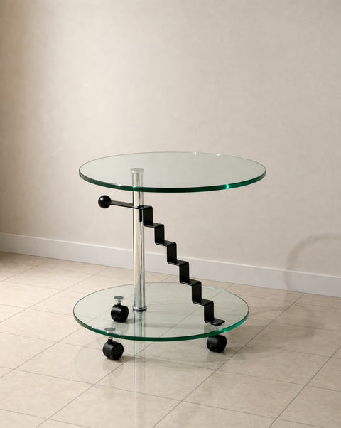 Glass Modern Staircase Side Table