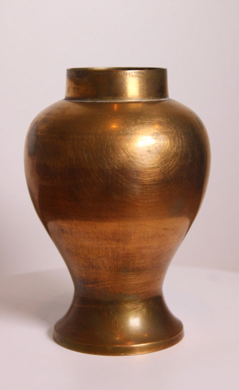 Rounded Brass Urn Vase