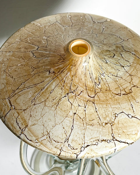 Murano Style Art Glass Octopus Oil Lamp by “Jozefina Krosno”