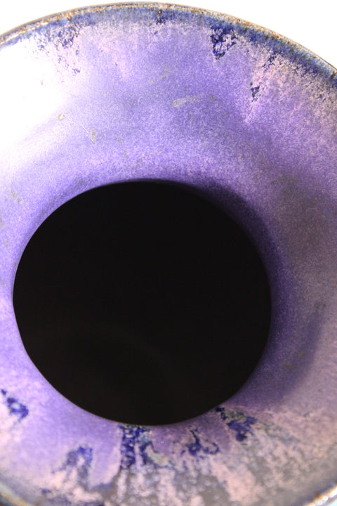 Turquoise and Cobalt Studio Pottery Vase