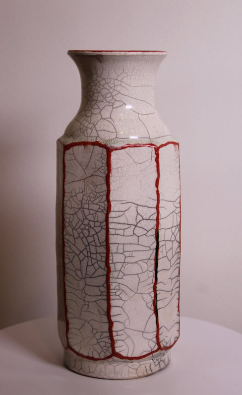 Crackle Glaze Studio Pottery Vase