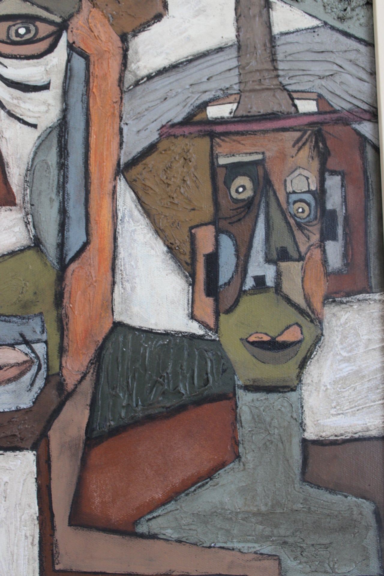 Angela Dickerson Hat Figure Variation Original Framed Artwork