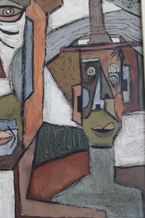 Angela Dickerson Hat Figure Variation Original Framed Artwork