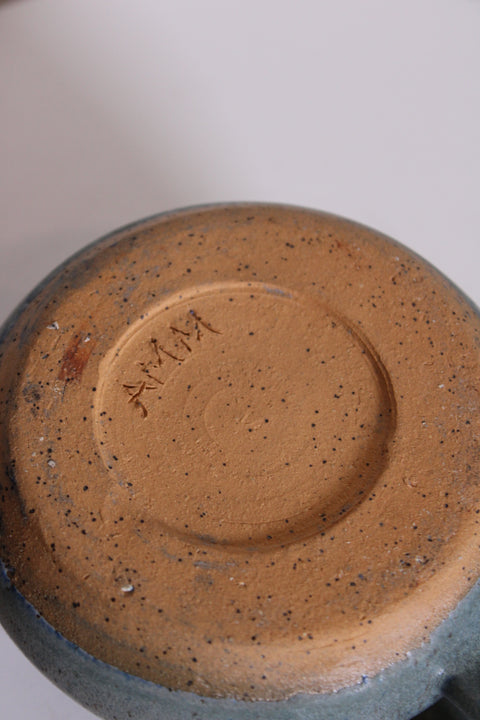 Signed Blue-Green Studio Pottery Mug