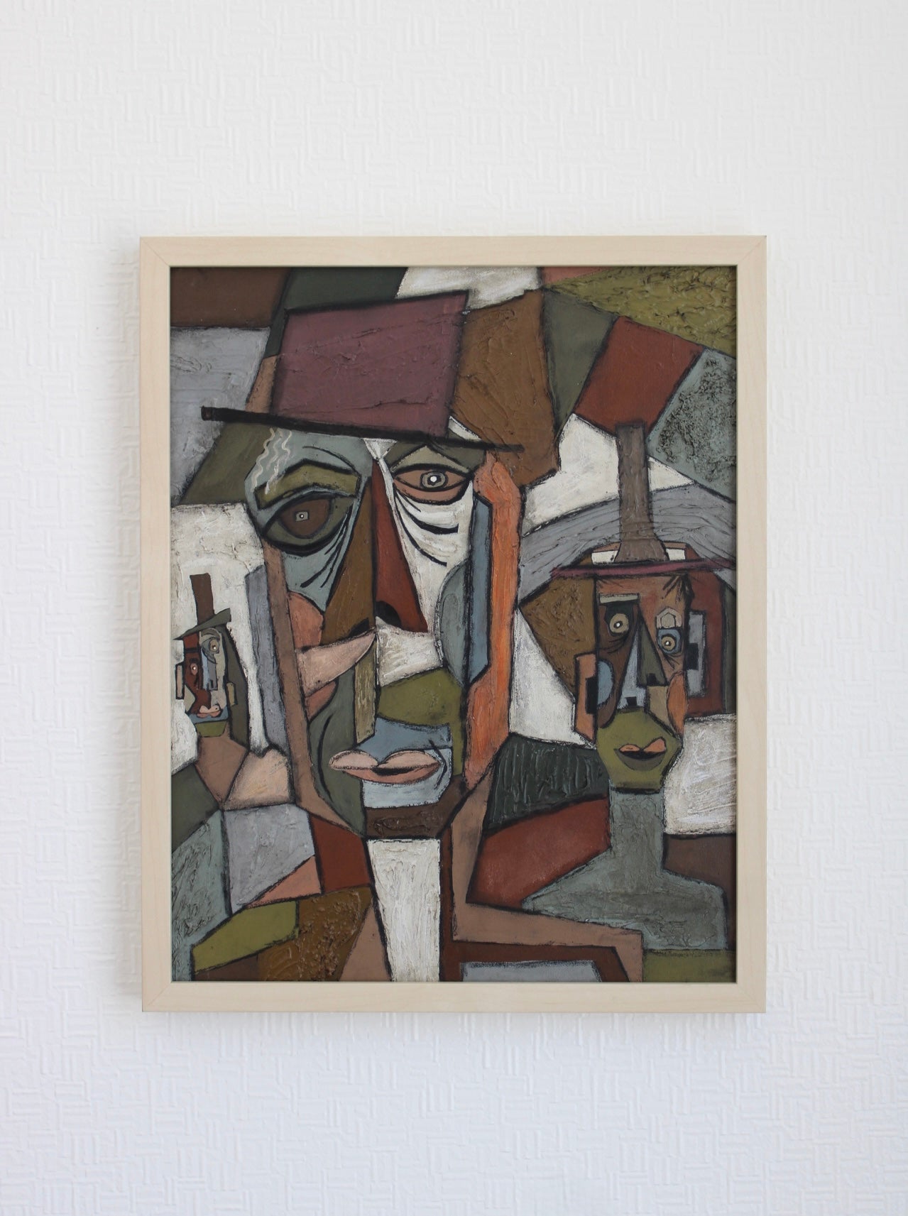Angela Dickerson Hat Figure Variation Original Framed Artwork