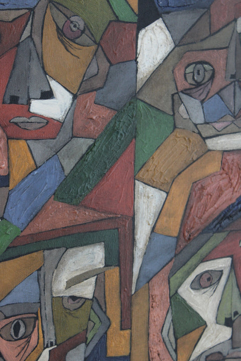 Angela Dickerson Color Block Quartet Original Framed Artwork