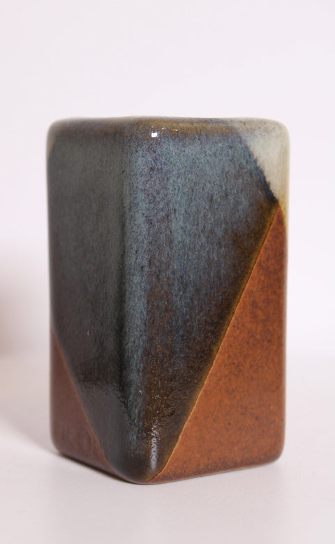Square Modernist Studio Pottery Vase