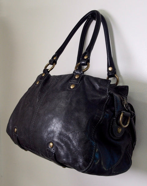 Pre Owned Legacy Garcia Satchel #12704 | 65th Anniversary | Black Italian Leather (Y2k Vintage)