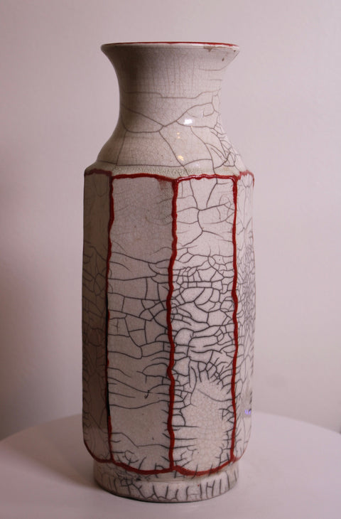 Crackle Glaze Studio Pottery Vase