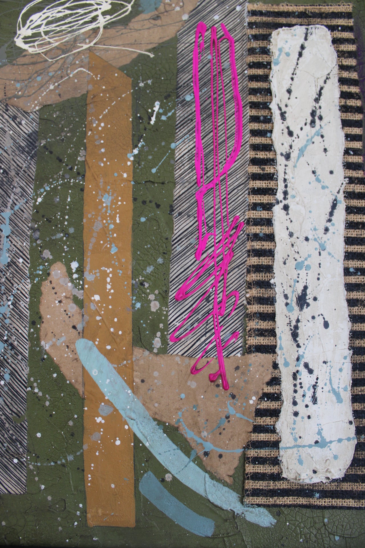Angela Dickerson Pink Frequency Original Framed Artwork