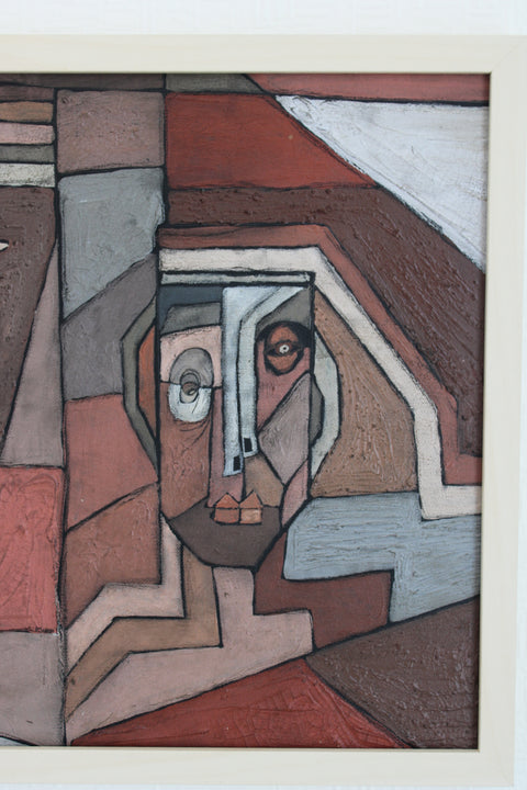 Angela Dickerson Rust Conversation Original Framed Artwork