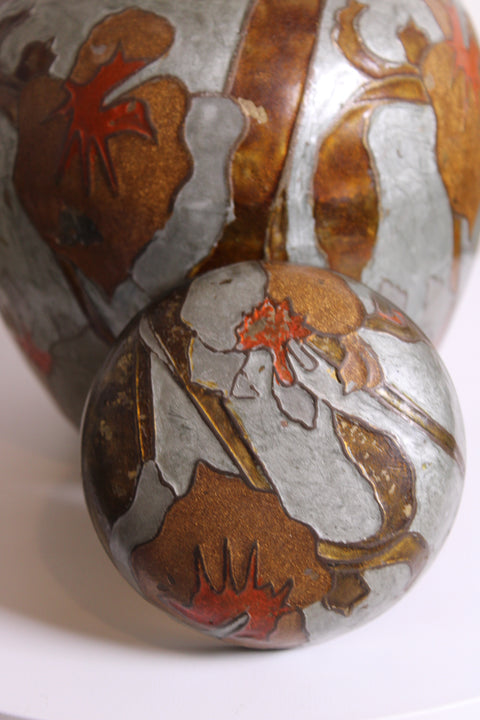 Vintage Cloisonné Chinoiserie Ginger Jar