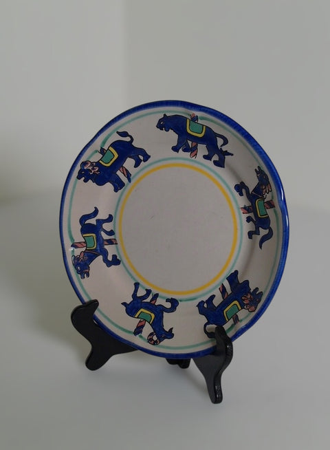 Vintage Solimene Vietri Carousel Lion Plate
