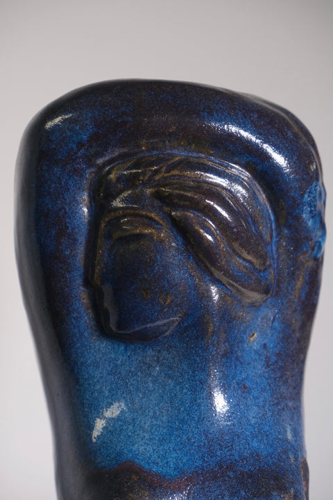 Blue Hand-thrown Studio Pot