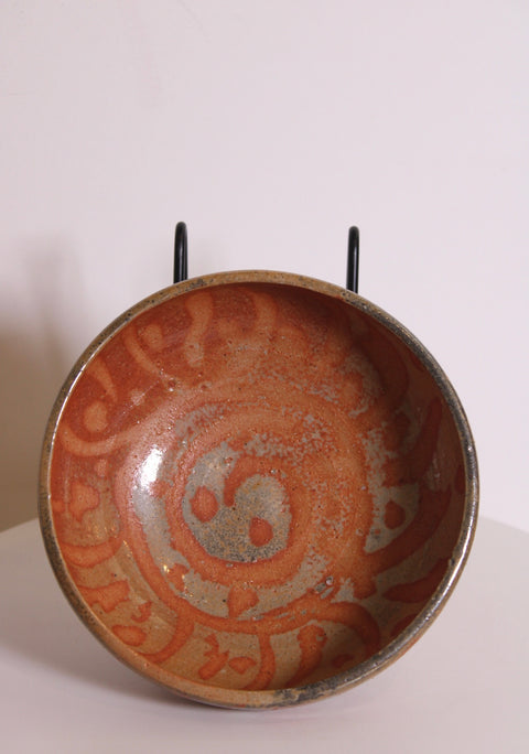 Primitive Carved Ceramic  Decorative Bowl