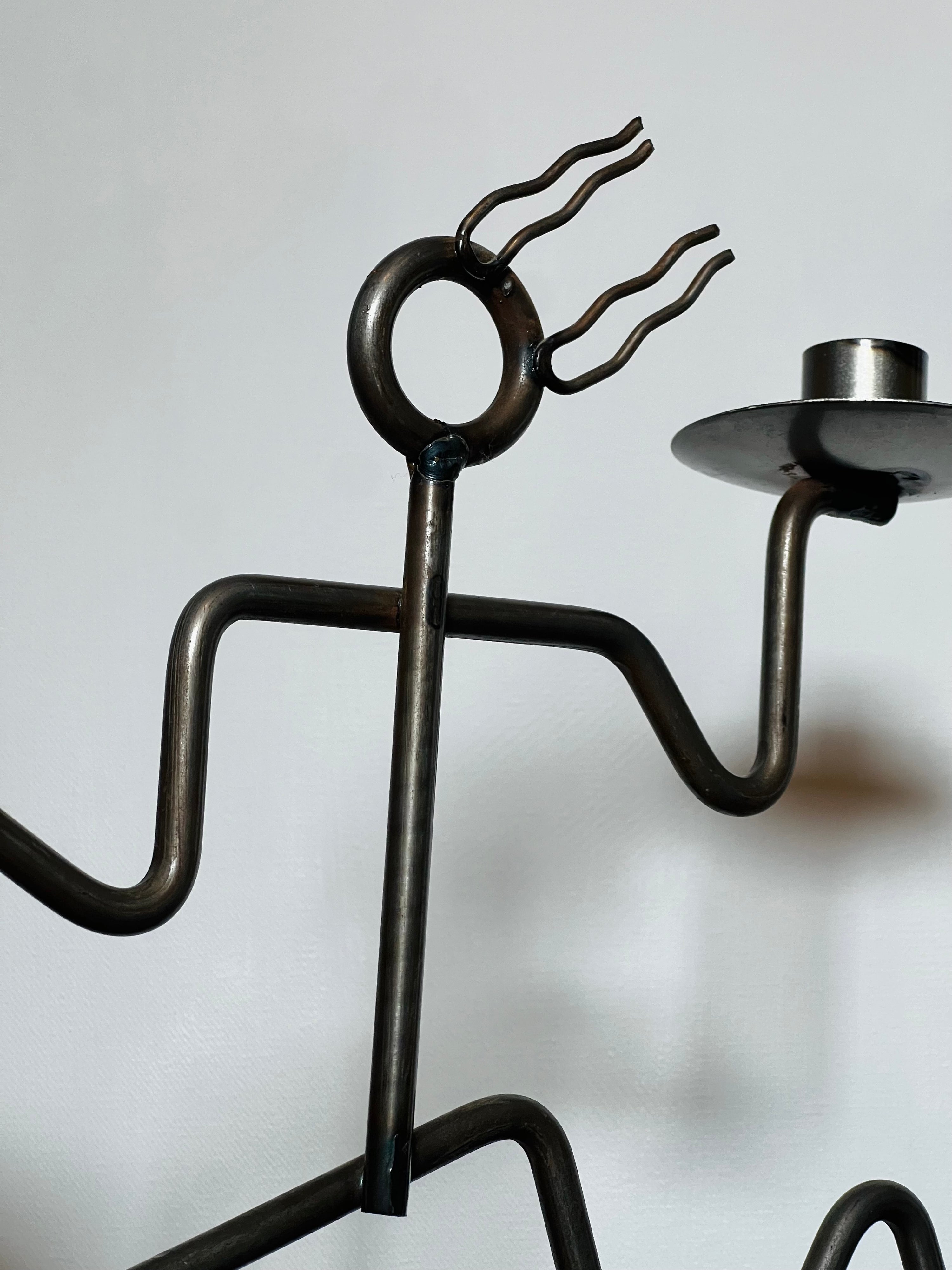 Kokopeli Iron Candle Holder (Vintage)