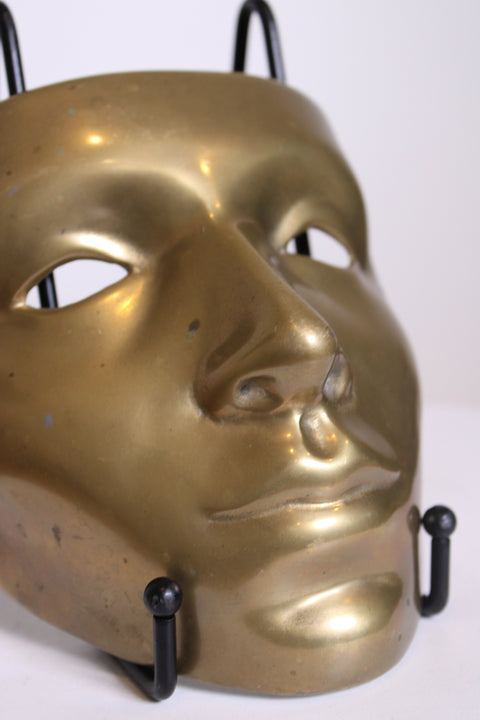 Gold Modernist Face Mask Wall Decor