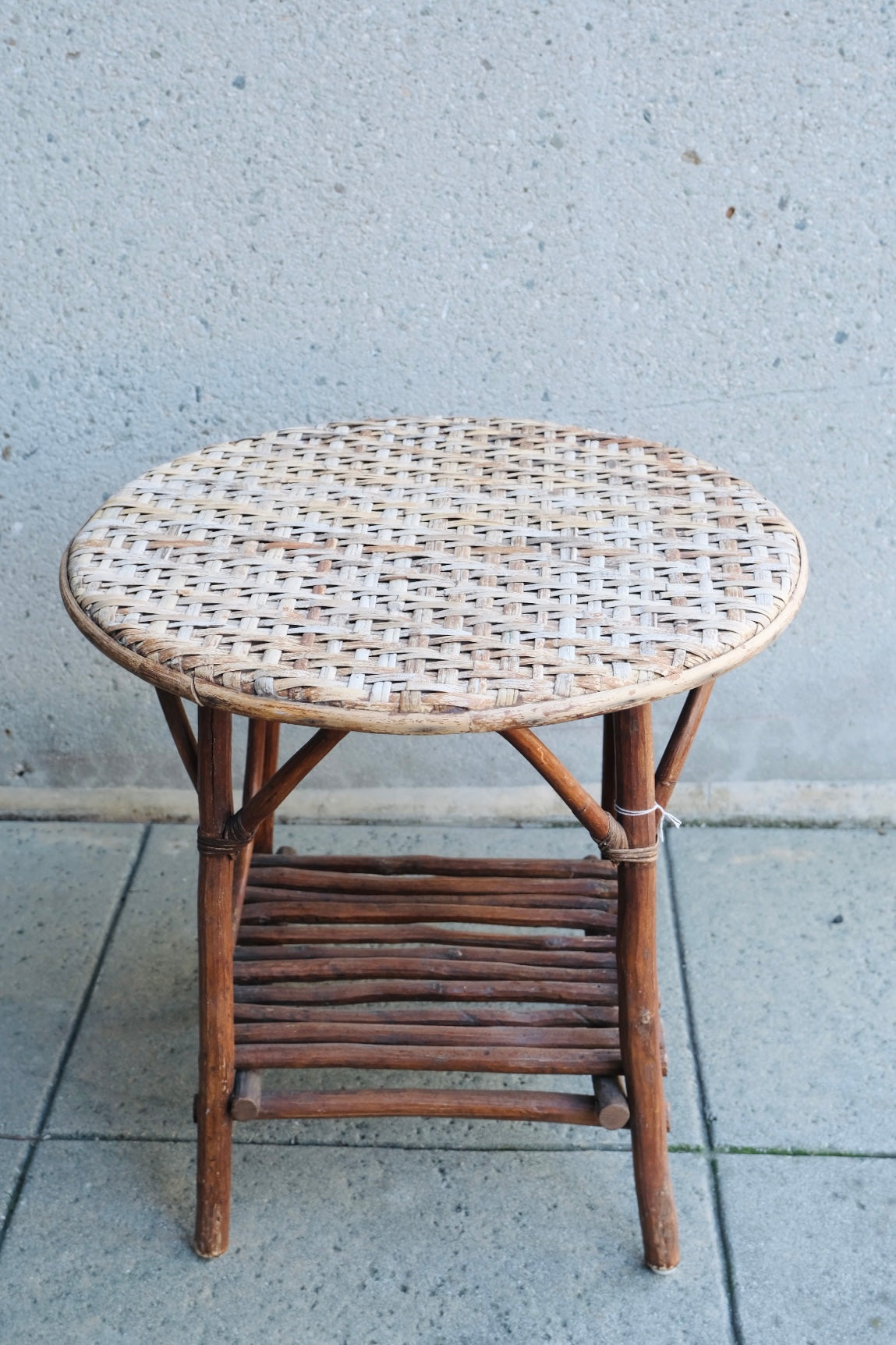 Vintage Bamboo Side Table