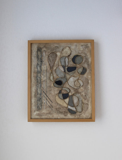 Angela Dickerson Stone Loops Original Framed Artwork