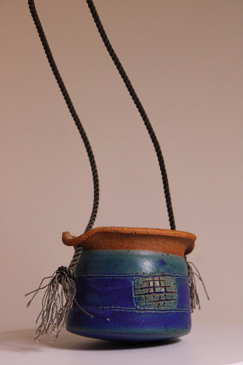 Vintage Hanging Studio Pottery Planter
