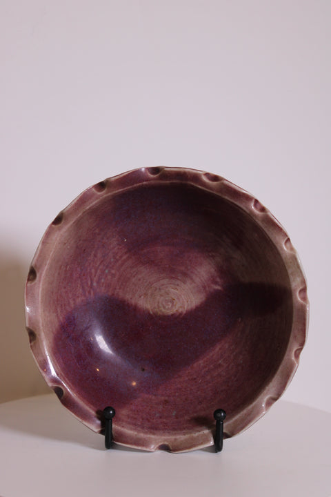 Royal Purple Scalloped Studio Charger