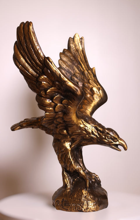 Bronze Finish Eagle Sculpture