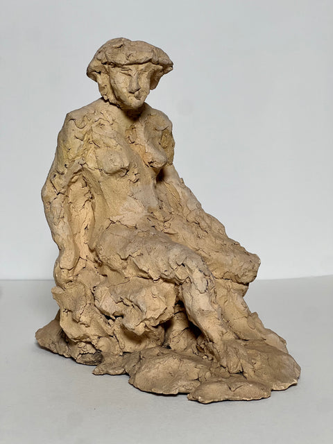 Terracotta Clay Laying Figurine (Vintage)