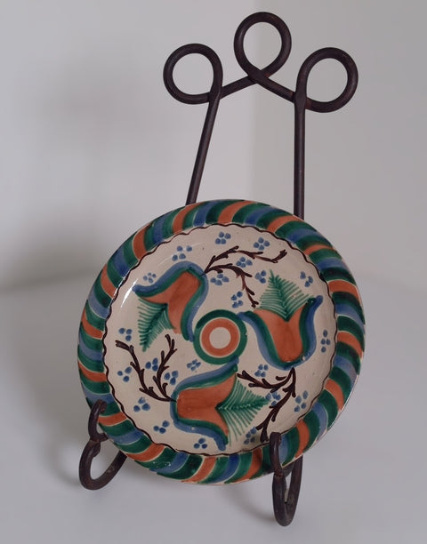 Vintage Mexican Talavera Style Decorative Plate