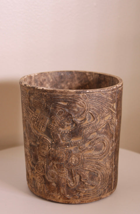 Mayan Relief Cylinder Vessel