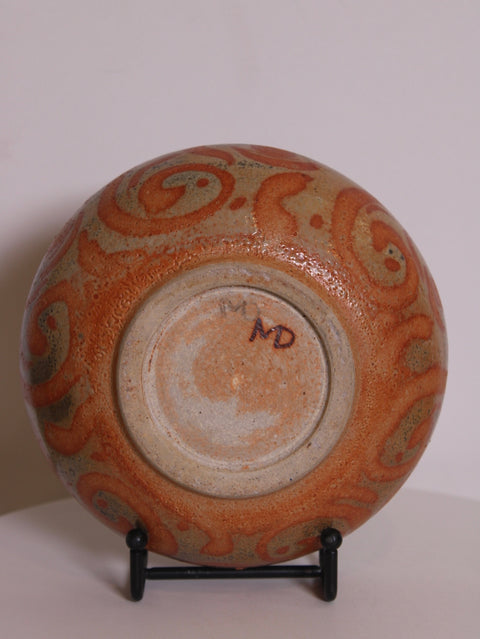 Primitive Carved Ceramic  Decorative Bowl