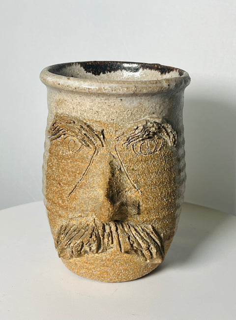Stoneware Neutral Portrait Man Mug