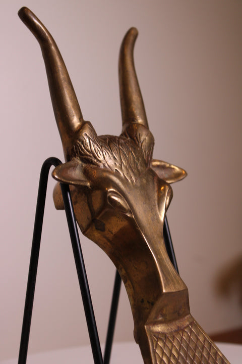 Vintage Brass Longhorn/Steer Boot Jack
