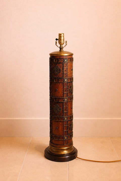 Antique Wallpaper Printing Roller Lamp – Ornate Trunk Motif