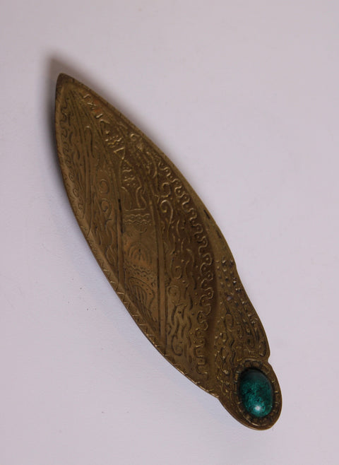 Engraved Brass Letter Opener